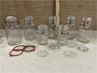 Atlas and Presto EZSeal glass jars. Quart and