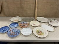 Assortment of collector plates and serving