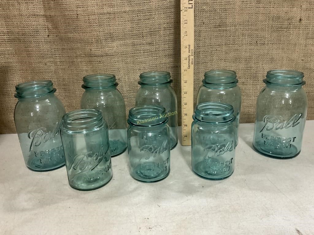Blue Ball quart and pint jars.