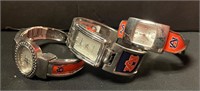 Lot of 3 Auburn Gameday Collectible Watches
