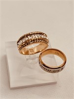 His & Hers Pinky Rings, 1 Inscribed forever love