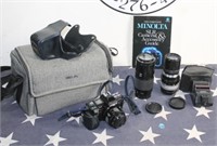Minolta 35mm Camera w/ Accessories