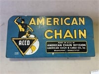 American chain metal double sided display piece