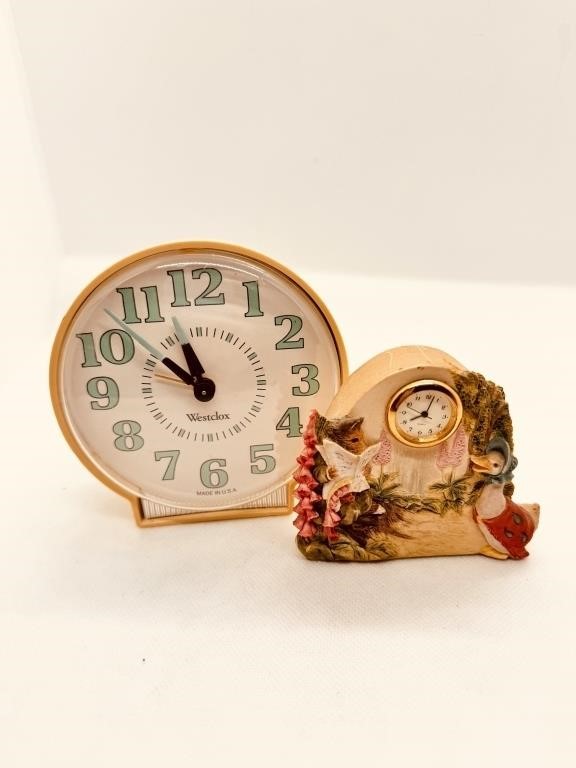 Beatrix Potter Clock & Westclox Retro Alarm