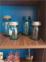 Early ball blue fruit jars