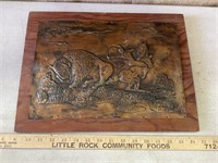Copper or copper plated Buffalo sign