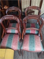 Victorian spring seat chairs set of 4