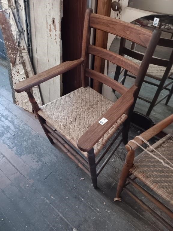 Early wood arm chair