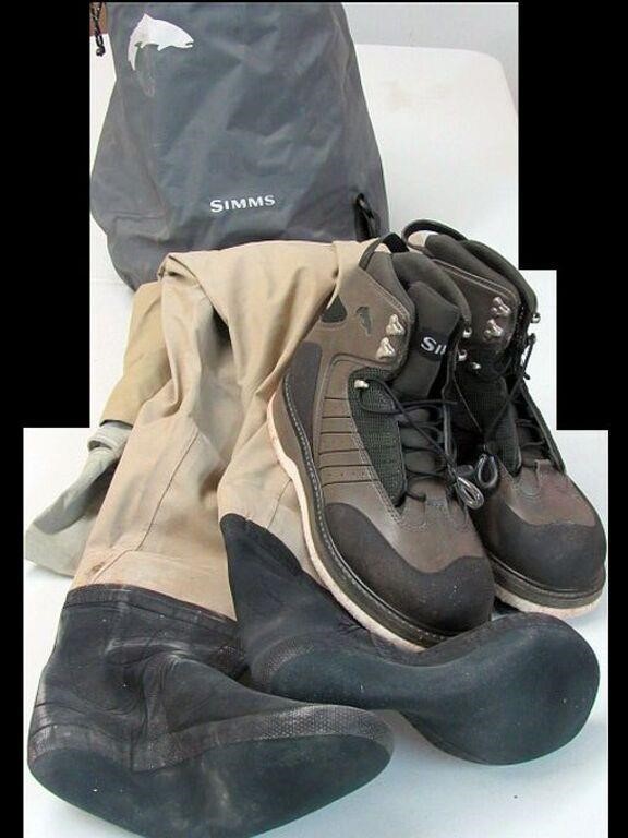 SIMMS WADERS AND FELT BOTTOM BOOTS