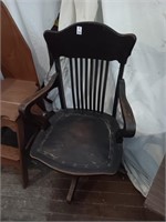 Early oak office chair