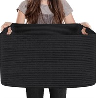 Extra Large Rectangle Storage Basket  Black Blanke