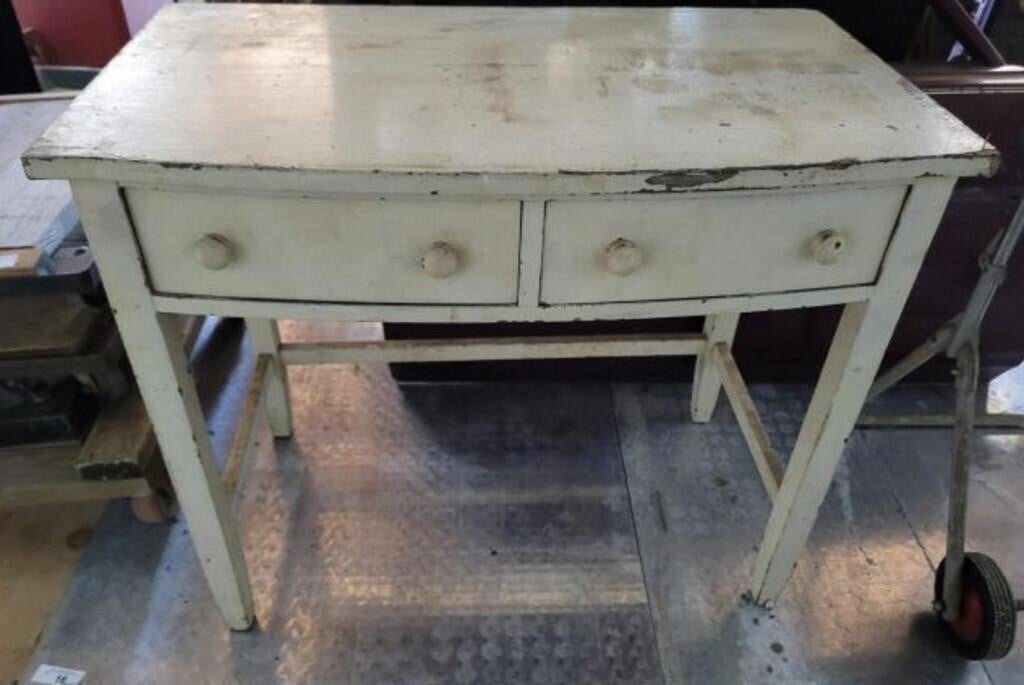 VINTAGE WRITING TABLE WITH 2 DRAWERS