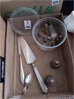 Sterling cake knife, spoon, etc.