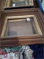 2 Early walnut picture frames