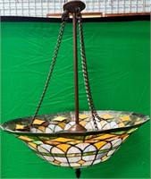 714 - STAINED GLASS HANGING LIGHT