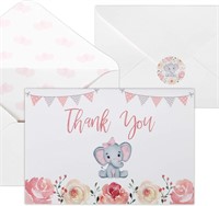 VNS Creations Baby Shower Thank You Cards for Girl