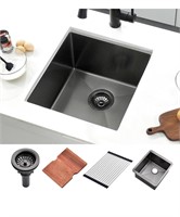 $226 17 Inch Undermount Black Stainless Steel Sink