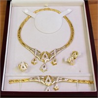 5 Piece Jewelry Set Ring Earrings Necklace Bracele
