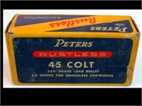 BOX OF PETER'S .45 COLT BOX ONLY