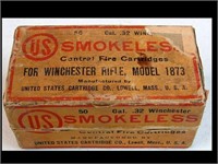 PARTIAL BOX OF WINCHESTER 1873-32 WIN. CARTRIDGES