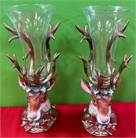 11 - PAIR OF FITZ & FLOYD CANDLE HOLDERS (P59)