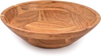 Acacia Wood Serving Bowl  Fruit Bowl  Friendly and