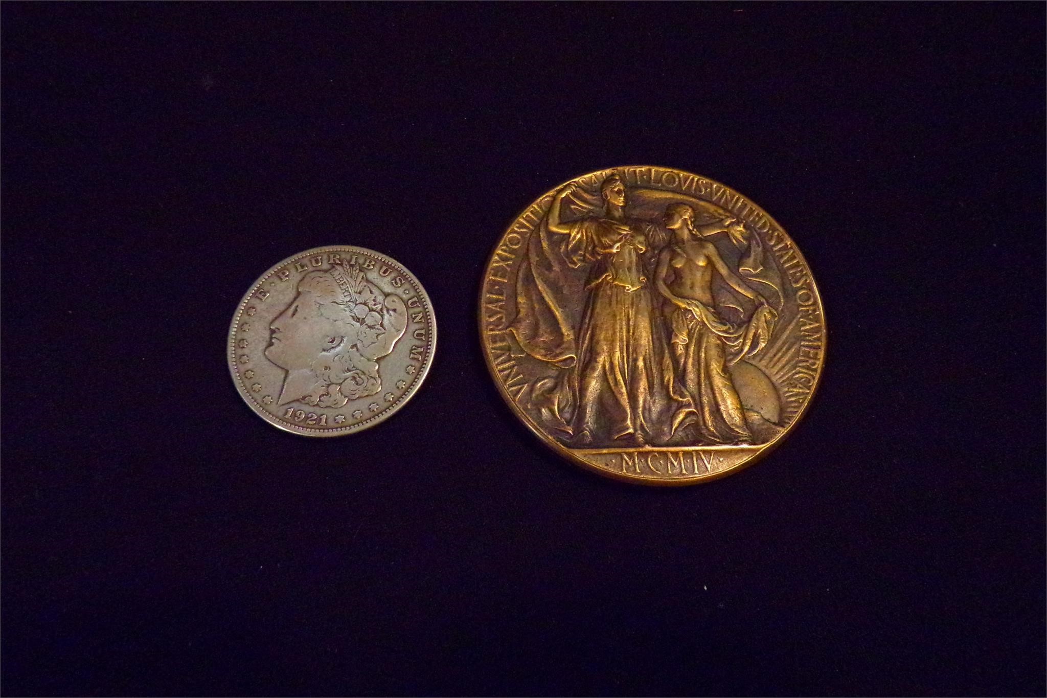 Antique 1904 Bronze Louisiana Purchase Medal