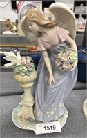 Vintage Porcelain Glazed Figurine Angel in the