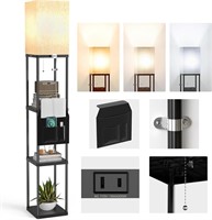 $90 Floor Lamp with Plastic Shelves