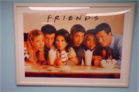 Large Friends Signed Cast Poster.