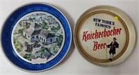 Pabst & Knickerbocker Tin Beer Trays