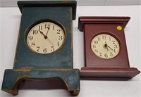 2 Vintage Wooden Clocks