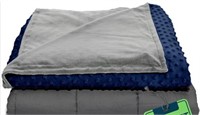 Quilty 86x92 Blue Grey 20lb Weighted Blanket