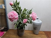 Fake Flowers + Pot + VASE
