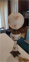 Antique 3-Part Glass Banquet Lamp