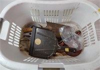 Laundry Basket of Vintage Useful Items