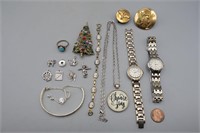 24 Pcs. Timex Watch, Turq. Ring, Air Force Pins++