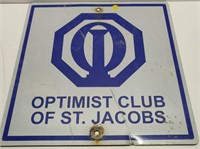 St Jacobs Optimist Club Sign