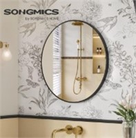 Songmics Round Mirror, Bathroom Mirror, 30