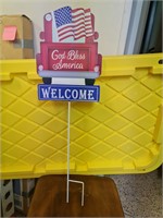 God bless America yard sign