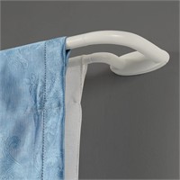 White Curtain Rod 48-84  Adjustable 3/4 & 5/8