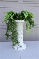 Artificial Floral in Ceramic Wicker Stand