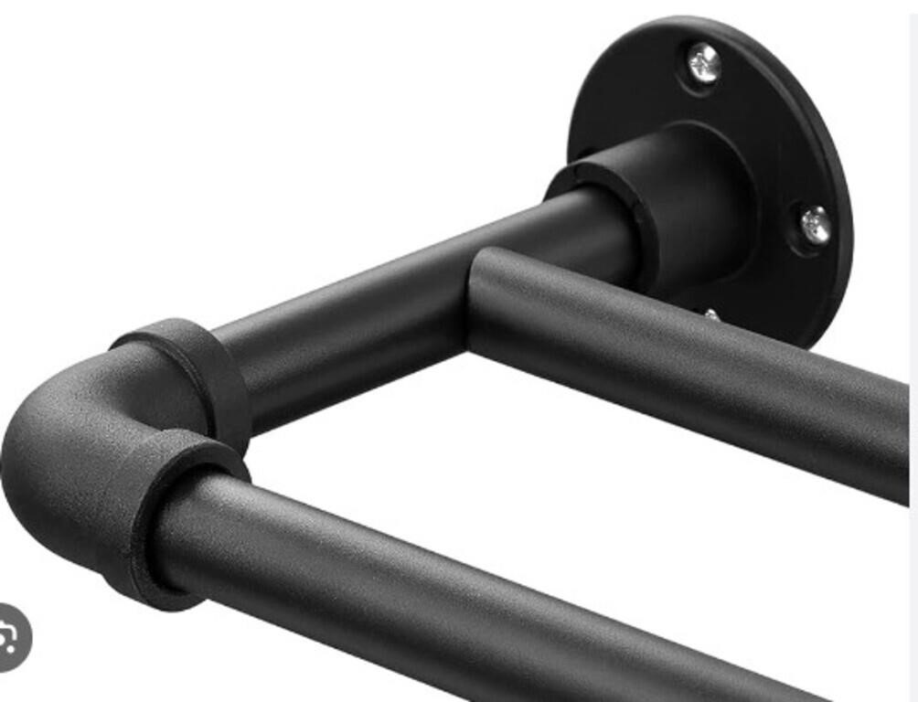 Keplrend Double Curtain Rods For Windows - 1 Inch
