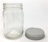 12 oz Glass Jar  Silver Lid 12-Pack by PFY