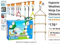 Hyponix 50' Ninja Warrior Obstacle Course for KidS