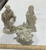 Ceramic Baby Jesus, Mary & Joseph