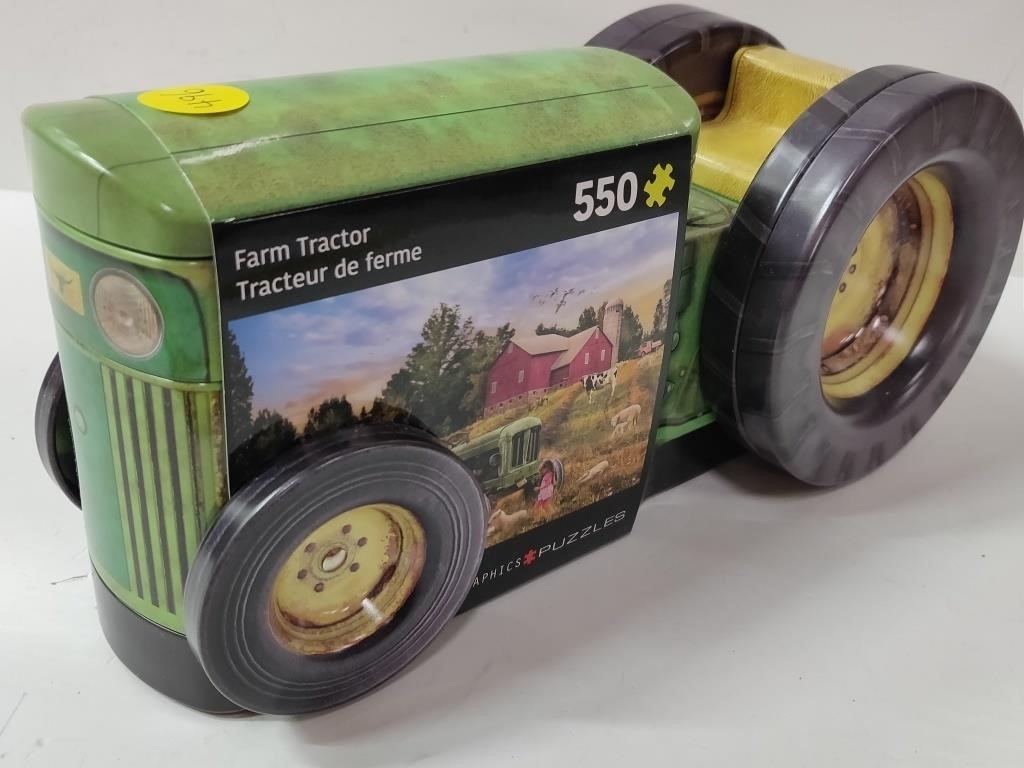 Tractor Puzzle 550 Pieces in Tractor Case