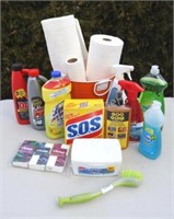 Assortment of Indoor Cleaning Products and More