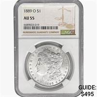 1889-O Morgan Silver Dollar NGC AU55