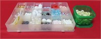 Vtg Beads Various Sizes/Styles in Organizer Case